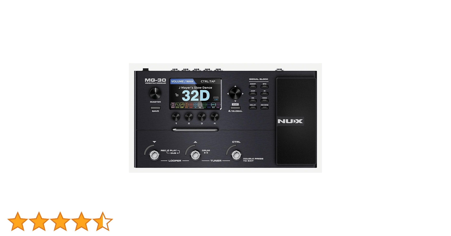 NuX MG-30 Multi-Effects Modeler Pedal, Black : Amazon.in